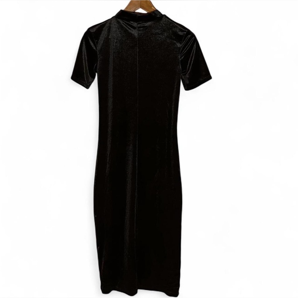 Zara black velvet midi dress - Picture 3 of 5